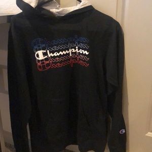 Girls youth XL Champion black sweater
